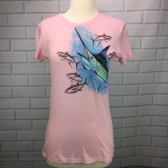 Guy Harvey Marlin Yellowfin Front-Print Junior S - Picture 4 of 6